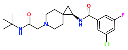 (image for) MC085493 N-[6-(tert-Butylcarbamoyl-methyl)-6-aza-spiro[2.5]oct-1-yl]-3-chloro-5-fluoro-benzamide